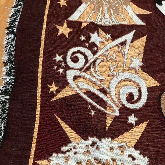 Vintage Disney World Mickey Mouse Tapestry Throw Blanket 42x60" - Picture 5 of 16